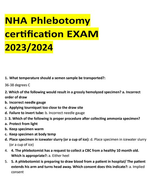 is the phlebotomy certification test hard|phlebotomy certification test nha.